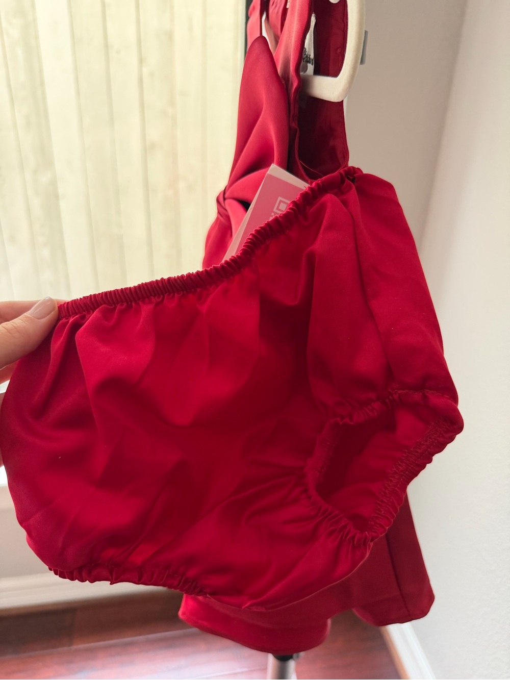 Rare Editions Red Bow-Front Formal Girls' Dress - Picture 3 of 6
